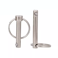 Goupille à bille à dégagement rapide en acier inoxydable de qualité marine, à ressort, avec cylindre de sécurité, 12mm, 8mm, 3/8, 65mm