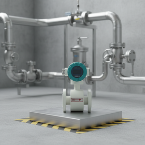 Fabrikant OEM-ondersteunde digitale elektromagnetische debietmeter voor het meten van afvalwater, 4-20mA uitgang olie-debietmeter - Product Image 2