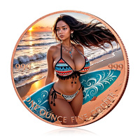 Pièces de monnaie en cuivre personnalisées en gros, collection de 1 oz, femmes sexy, en cuivre fin .999, rondes de 40 mm, à acheter