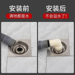 Conector de desagüe curvo con rosca para tubo de desagüe de lavadora, fácil instalación - Product Image 4