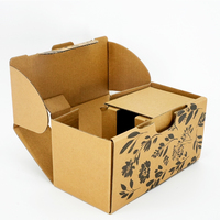 Caja de Envío Corrugada Personalizada para Plantas y Flores, Caja de Embalaje de Papel Impreso Marrón Ecológica para Transporte