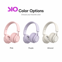 Casque sans fil pour enfants OEM ODM 5.0, protection auditive 85 dB, lumière LED, casque supra-auriculaire, son stéréo, AUX 3,5 mm