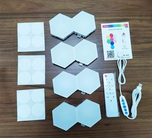 Sechseckige LED-Leuchte mit App-Fernbedienung, Smart RGB-Panel, DIY-Gleit-Erweiterung, Formbare Beleuchtung - Product Image 3