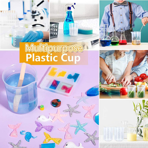 प्रयोगशाला कई क्षमता पुनः प्रयोज्य पर्यावरण अनुकूल उच्च तापमान प्रतिरोध स्पष्ट स्नातक प्लास्टिक का उपयोग करता है - Product Image 5