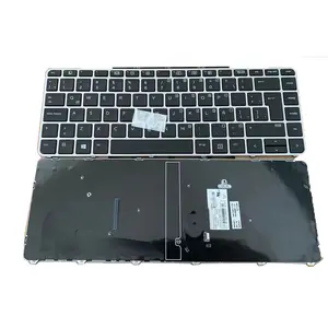 HP ZBook 14u G4 JL1 용 실버 프레임이있는 새로운 LA 레이아웃 라틴 언어 키보드