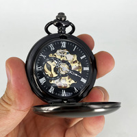 Montre de poche mécanique rétro polie à remontage manuel pour hommes et femmes, style ajouré vintage