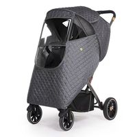 Housse de protection contre le vent pour poussette et landau bébé, en métal, épaisse et chaude, capacité de charge de 25 kg, poussette bébé 3 en 1, âges 1-3 ans