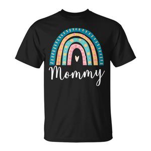 T-shirt Mommy Rainbow a maniche corte con stampa digitale per feste in famiglia, per adulti, femminili - Product Image 1