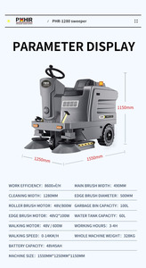 Pin điện có thể sạc lại ổ đĩa công viên Máy làm sạch đường phố chân không Thiết bị rửa nhỏ gọn ướt công nghiệp quét sàn - Product Image 2