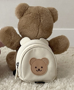 PLAYMAX Girls' Children's <b>Cute</b> <b>Bear</b> Animal Print Durable Breathable Load-Reducing Soft Shell Canvas Backpack - Product Image 6