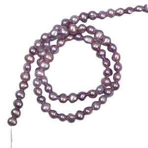 Collier de perles d'eau douce baroques de haute qualité 4-5 mm Naturelles, à double face, légères, fortes et pleine de beauté irrégulière naturelle - Product Image 5