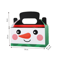 Neues Design Bäckerei-Box Rot Individuell Grüne Snack- und Dessertbox Weihnachtlich Gemusterte Geschenkbox für Gäste mit Griff