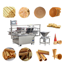 Machine industrielle à biscuit pour rouleaux d'œufs en gaufrette à cône de sucre Machine de fabrication de cornets de crème glacée Stroopwafel