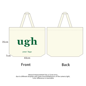 กระเป๋าผ้าแคนวาสพิมพ์ลายตามสั่ง ขายส่ง ขนาดเล็ก ขนาดใหญ่ สำหรับผู้หญิง ใส่ของช้อปปิ้ง พร้อมโลโก้ กระเป๋าโท้ทส่วนตัว - Product Image 2