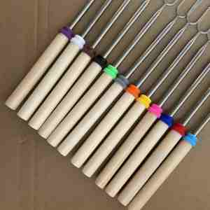 Herramienta de barbacoa de acero inoxidable, <span class=keywords><strong>pinchos</strong></span> telescópicos de malvavisco, palo para asar, pincho extensible resistente al calor de 31 pulgadas - Product Image 4