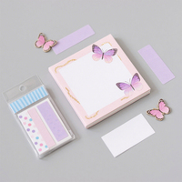 Papillon engageant la créativité haute couleur bloc-notes autocollant Mini ensemble de notes autocollantes auto-adhésives