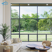 Ventana Fija de Aluminio con Rotura de Puente Térmico NF AS2047, Doble Vidrio Low-E, Diseño Moderno para Sala de Estar y Villa