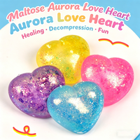 YIWUPOWER Maltose coeur forme presser jouer saint valentin coeur forme presser balle libération balle rebond lent soulagement du Stress jouet