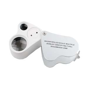 <span class=keywords><strong>Lupa</strong></span> Óptica Profesional de Doble Lente LED UV <span class=keywords><strong>con</strong></span> Cristal Óptico para Inspección de Inclusiones de Diamantes, Herramienta de Identificación de Piedras Preciosas - Product Image 2