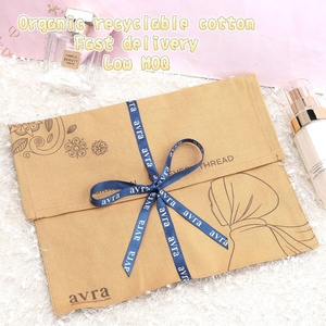 Custom Logo Recyclable Canvas Dust Ribbon Printing <strong>Envelope</strong> Bag for Scarf Promotion Cotton Gift Handbag Packaging <strong>Envelope</strong> Pouch - Product Image 2