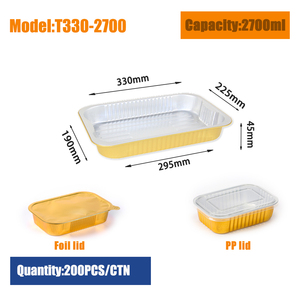 Contenedores desechables de <span class=keywords><strong>papel</strong></span> de <span class=keywords><strong>aluminio</strong></span> a prueba de herrumbre para preparación de comidas, caja de almacenamiento de 2700ml, forma rectangular, tipo de plástico PP, para líder de pesca - Product Image 6