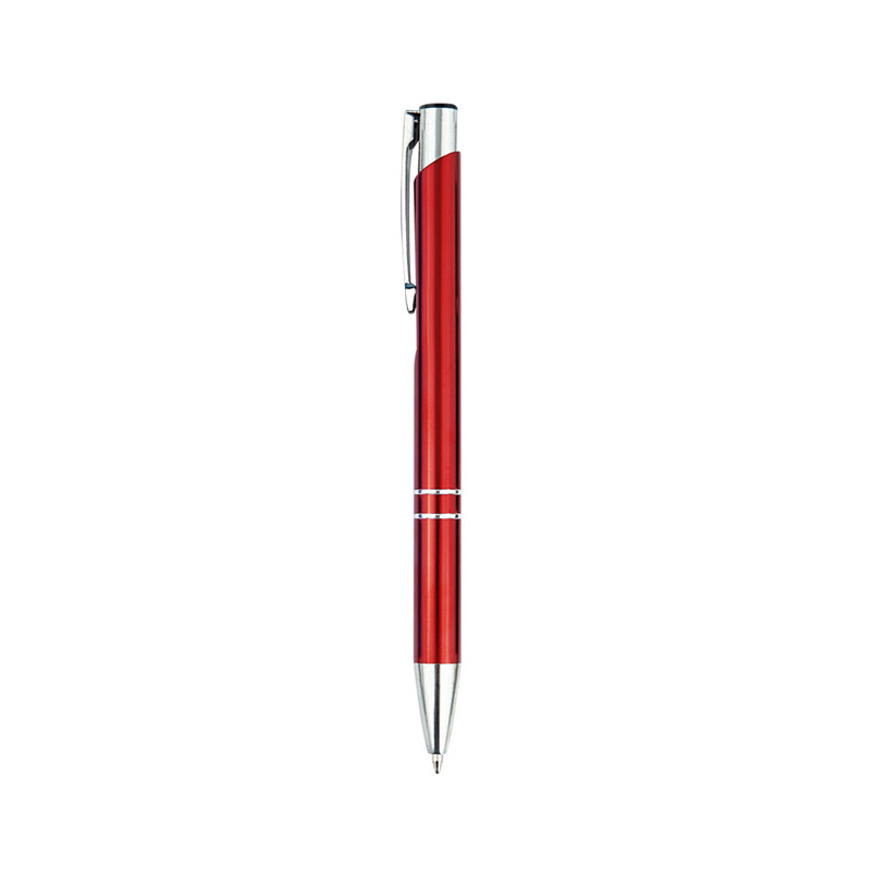 Rouge - perle ronde noyau bleu 1.0mm