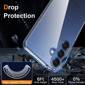 Étui de téléphone souple en TPU flexible avec protection intégrale transparente de 1,5 mm pour Samsung Galaxy S25/S25+/S25 Ultra - Product Image 2