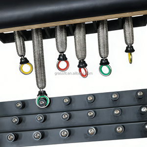 Ensemble de machine de Pilates Reformer en bois de chêne pour studio, avec boîte de siège réglable et planche de saut, noir - Product Image 6