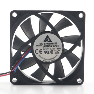 Delta 5V 24V 48V <span class=keywords><strong>DC</strong></span> 12V 0.14a <span class=keywords><strong>AC</strong></span> EC 7015 70x70x15mm 7cm ba dây Máy tính CPU bóng <span class=keywords><strong>PWM</strong></span> điều khiển tốc độ AFB0712LB-F00 Quạt làm mát - Product Image 1