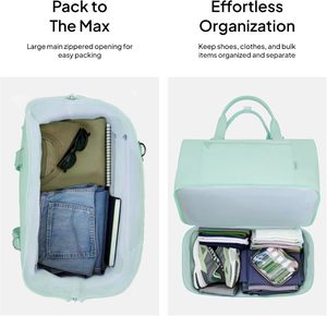 Sac de voyage, de sport ou de week-end en toile Oxford avec logo personnalisé, poche pour trolley et poignée, taille sur mesure - Product Image 5