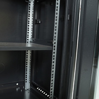 Armoire de serveur réseau murale 12U 19 pouces, porte en verre trempé noir, profondeur 450 mm