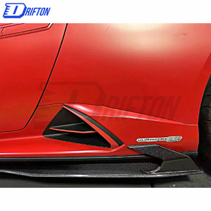Faldas laterales de fibra de carbono seco estilo PT para Lamborghini Huracan EVO RWD Tecnica 2019-2025 - Product Image 1