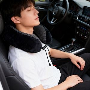 Xdh802 Memory Foam <b>U</b>-<b>Shaped</b> <b>Pillow</b> Support Cushion Logo Portable Travel Car Airplane Neck Rest Set - Product Image 3