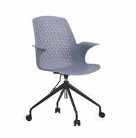 Chaise en maille pour salle de conférence d'école de Foshan, chaise en plastique bon marché avec porte-livre et support pour tablette pour les réunions et les cours