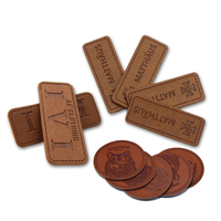 Vêtements personnalisés en relief Nom de marque Logo Etiquette en cuir PU Patches