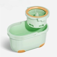 Serpillère rotative en gros avec seau séparé pour le nettoyage des sols à domicile, manche en métal, microfibre, serpillère rotative à 360 degrés et ensemble de seau