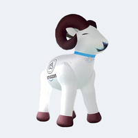 Dessin animé personnalisé bélier gonflable mouton chèvre modèle dessin animé gonflable pour la publicité