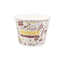 Seaux à poulet frits en papier kfc de grande taille personnalisés écologiques avec logo jetable de 64oz 150oz 170oz avec couvercle