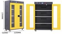 Armoire de stockage et de charge de batteries à double paroi ignifuge intelligente CE en acier galvanisé pour batteries Li-ion