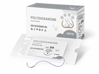Nouvelle Suture Stérile en Acide Polyglycolique Sprout EO XY-POX05, Fil Absorbable Tressé 75cm USP 7-0 pour Chirurgie Vétérinaire Animale