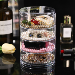 Chất lượng cao tổ chức mỹ phẩm xoay Acrylic hiển thị trường hợp acrylic xoay nhiều lớp trang sức trang điểm lưu trữ hộp - Product Image 2