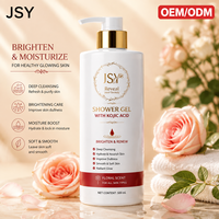 Gel Douche Éclaircissant et Hydratant à l'Acide Kojique Marque Blanche, Nettoyage en Profondeur, Parfum Floral, Soin Corporel 500mL OEM ODM