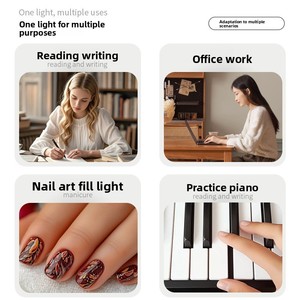 Lampe <span class=keywords><strong>d</strong></span>'<span class=keywords><strong>angle</strong></span> USB intelligente à spectre complet, LED à intensité variable, télécommande, moderne, minimaliste, lampe de sol, lampe de bureau à clipser - Product Image 4