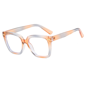 2024 moda Multicolor monturas de gafas cuadradas mujeres ins clásico <span class=keywords><strong>retro</strong></span> azul luz bloqueo gafas logotipo personalizado al por mayor - Product Image 3