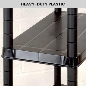 Étagères de rangement en plastique robustes à 5 niveaux pour <span class=keywords><strong>garage</strong></span>, entrepôt, cuisine, étagères de rangement, rayonnage industriel - Product Image 4