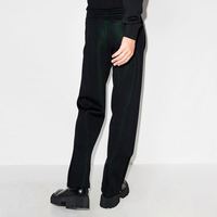 Survêtement thermique de rue pour hommes, veste à fermeture éclair contrastée avec surpiqûres et pantalons empilables, tissu polyester velours d'hiver