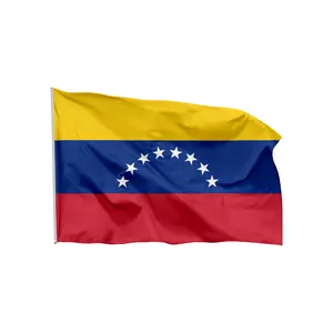 Promotional Product banderas de paises Double Side Printed 100% Polyester Outdoor Decoration custom Venezuela Venezuelan Flag