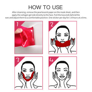 Máscara de Estiramiento Facial de Un Solo Uso al por Mayor, Tamaño de Viaje, Banda Reductora de Papada de Algodón, Vendaje Adelgazante con Ingredientes de Colágeno - Product Image 3