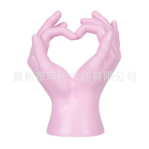 เครื่องประดับเรซิ่นรูปหัวใจสองมือ สำหรับตกแต่งบ้าน ของขวัญงานศิลปะ - Product Image 5