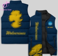 Veste d'hiver chaude pour femmes, taille plus, avec logo d'équipe vintage imprimé sur mesure, impression numérique 3D